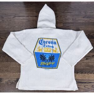Vintage Y2K Earth Ragz Corona Extra Mas Junta Baja Drug Rug Hoodie XL
